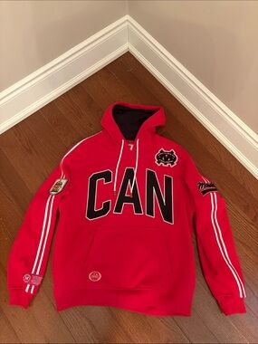 Mondetta Red Hoodie with Black and White Accents